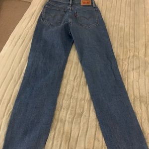Levi’s high rise straight leg denim jeans
